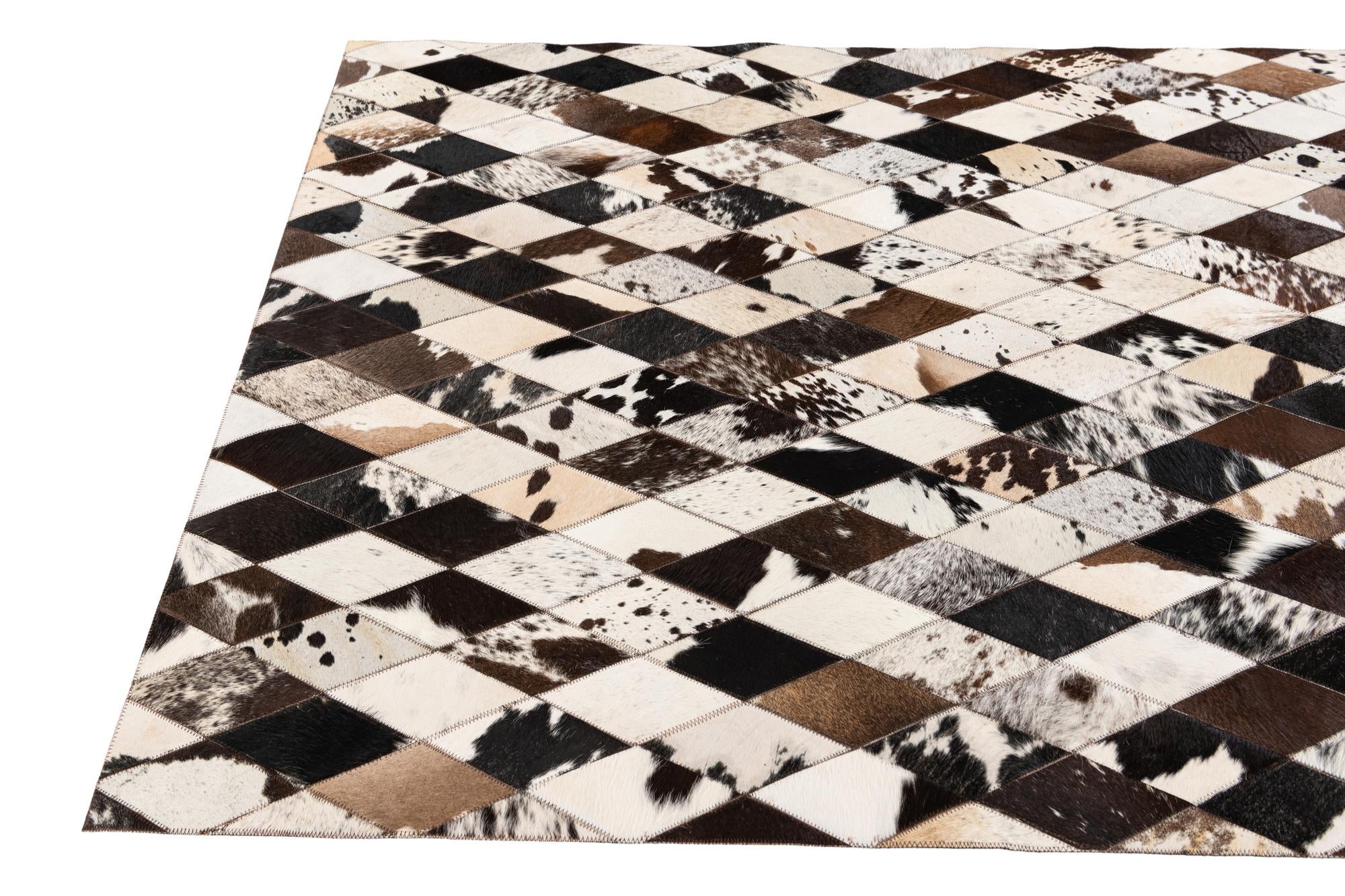4' x 5' 10 Cowhide Stocks Rug