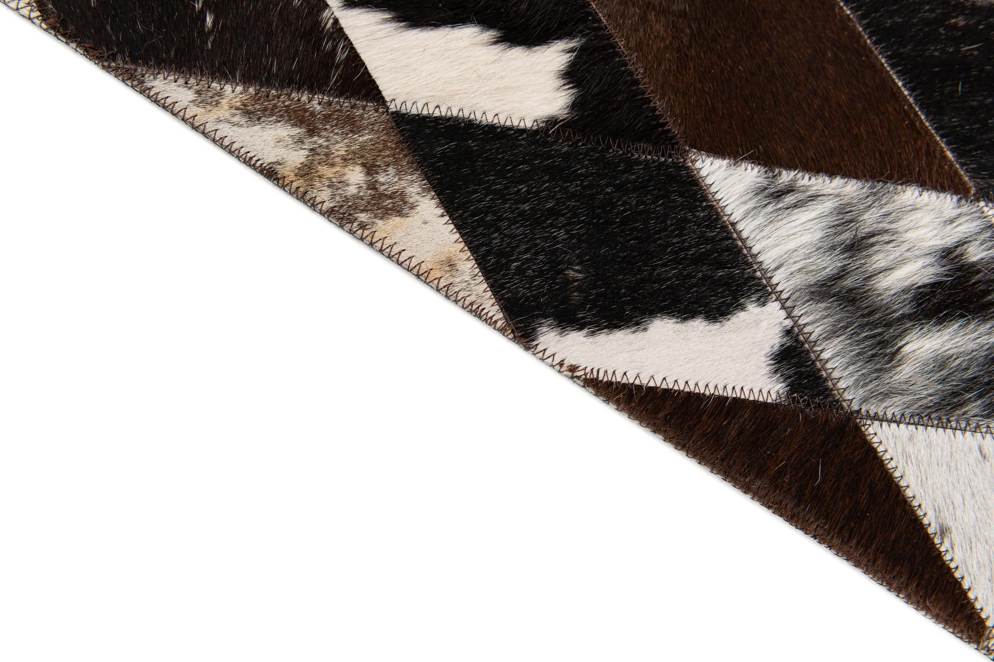 4' x 5' 10 Cowhide Stocks Rug