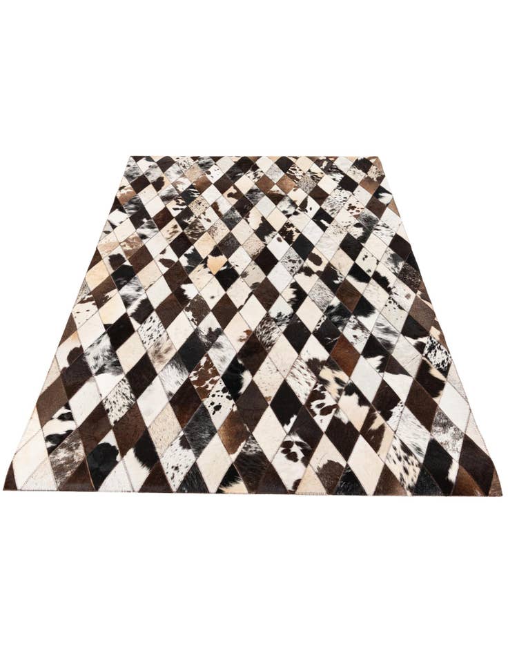 Detail image of 4' x 5' 10 Cowhide Stocks Rug