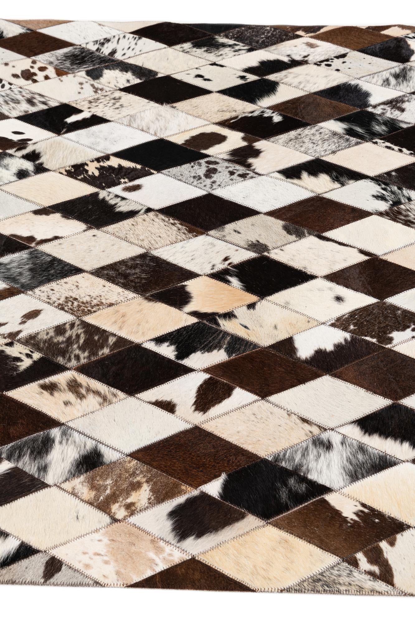 4' x 5' 10 Cowhide Stocks Rug