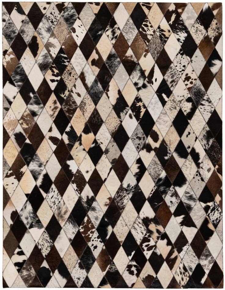 Detail image of 4' x 5' 10 Cowhide Stocks Rug