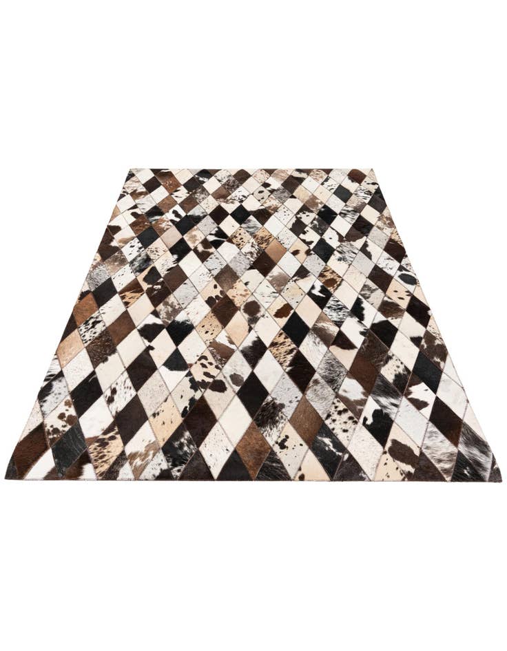Detail image of 4' 1 x 5' 11 Cowhide Stocks Rug