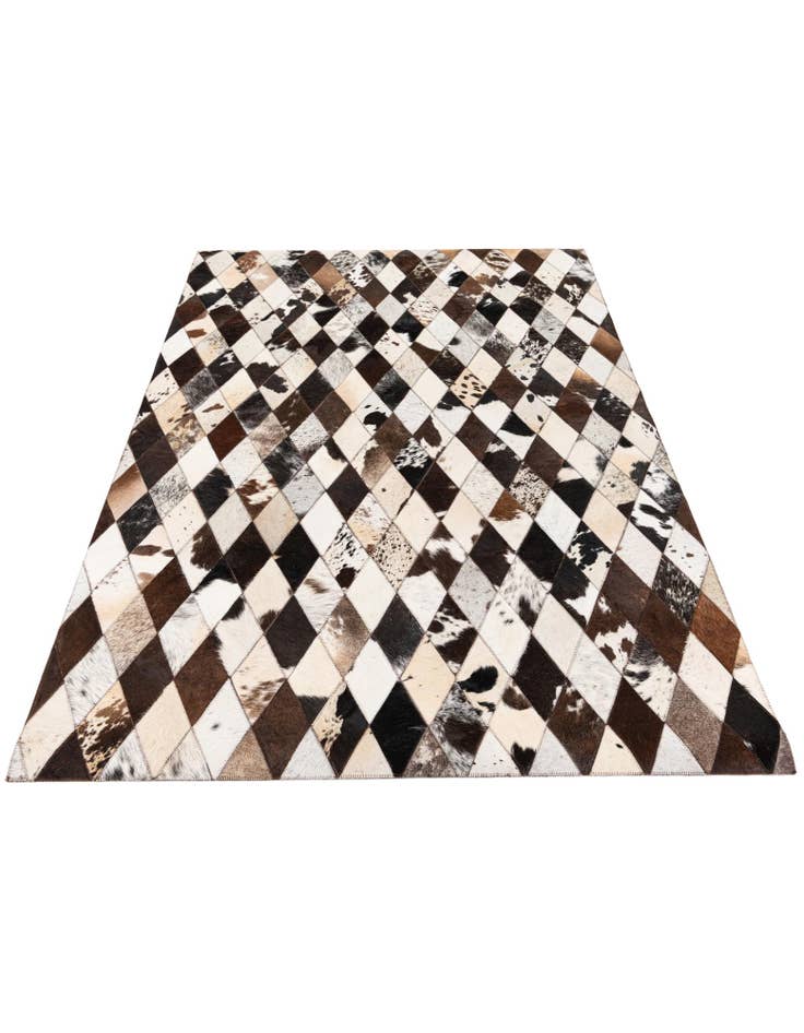 Detail image of 4' x 5' 11 Cowhide Stocks Rug