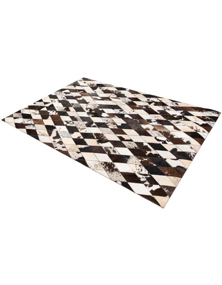 Detail image of 4' 1 x 5' 11 Cowhide Stocks Rug