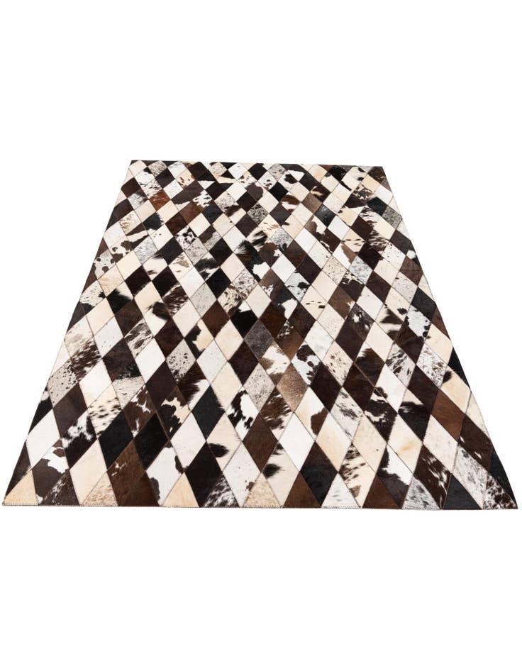 Detail image of 4' 1 x 5' 11 Cowhide Stocks Rug