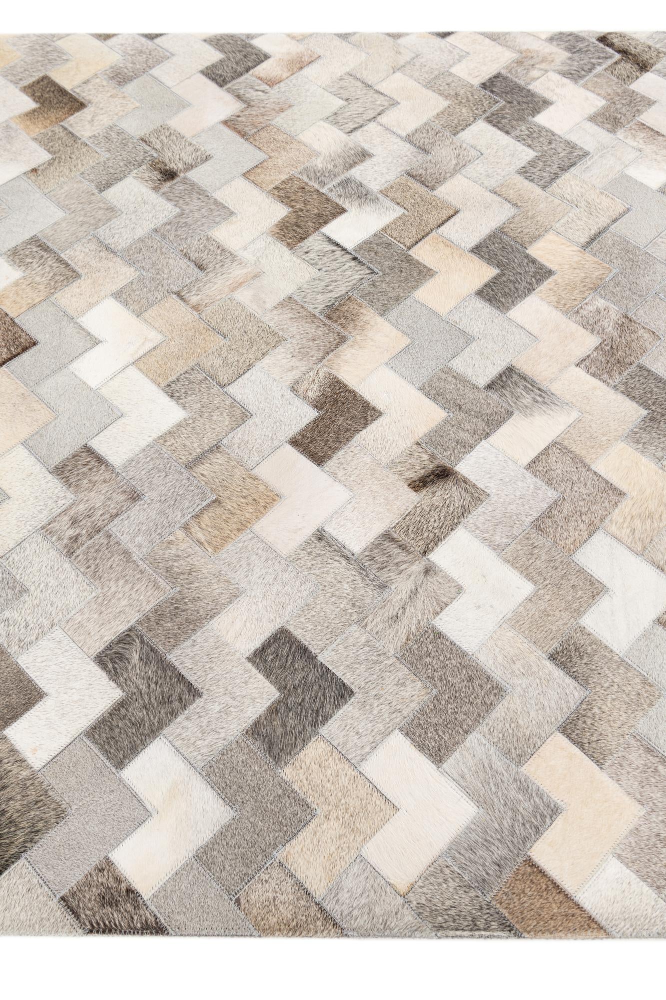4' 1 x 5' 11 Cowhide Stocks Rug