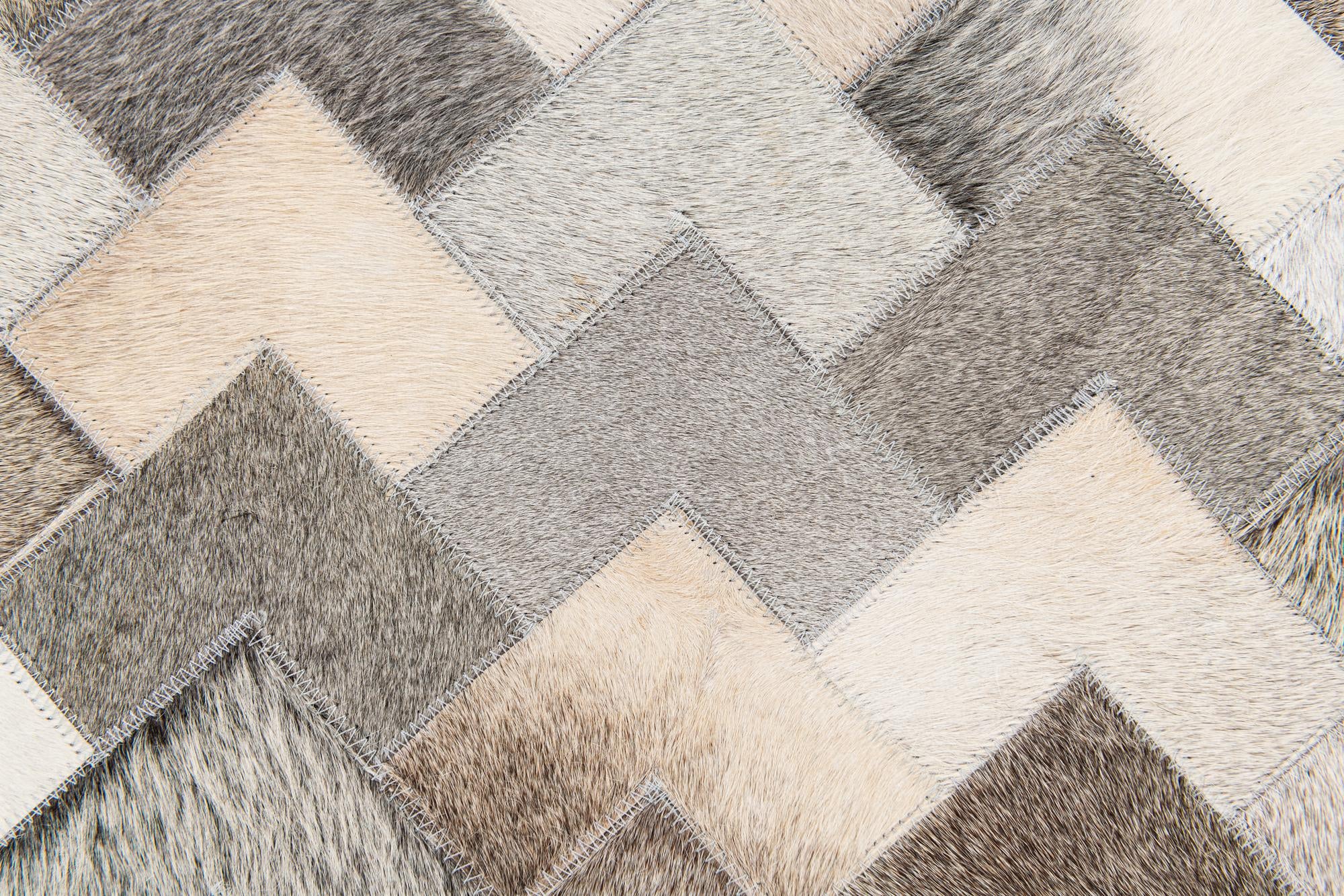 4' 1 x 5' 11 Cowhide Stocks Rug