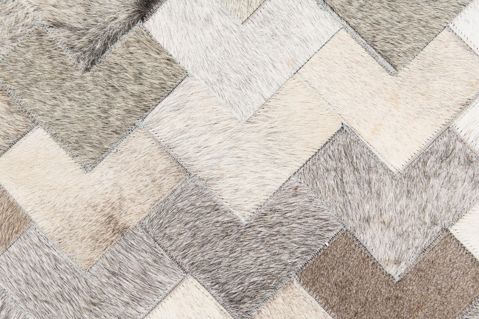 4' 1 x 5' 11 Cowhide Stocks Rug