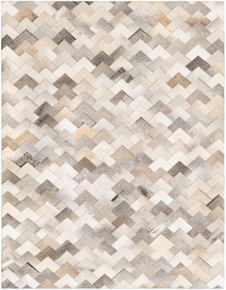 Detail image of 4' 1 x 5' 11 Cowhide Stocks Rug