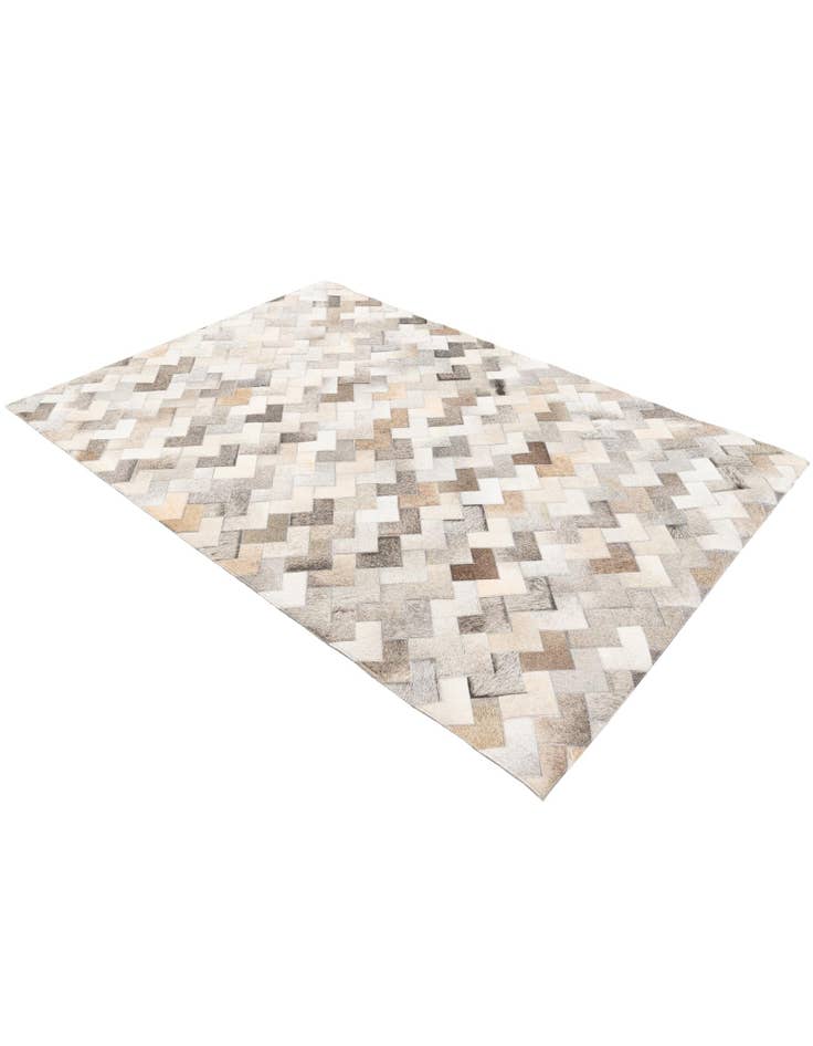 Detail image of 4' 1 x 5' 11 Cowhide Stocks Rug