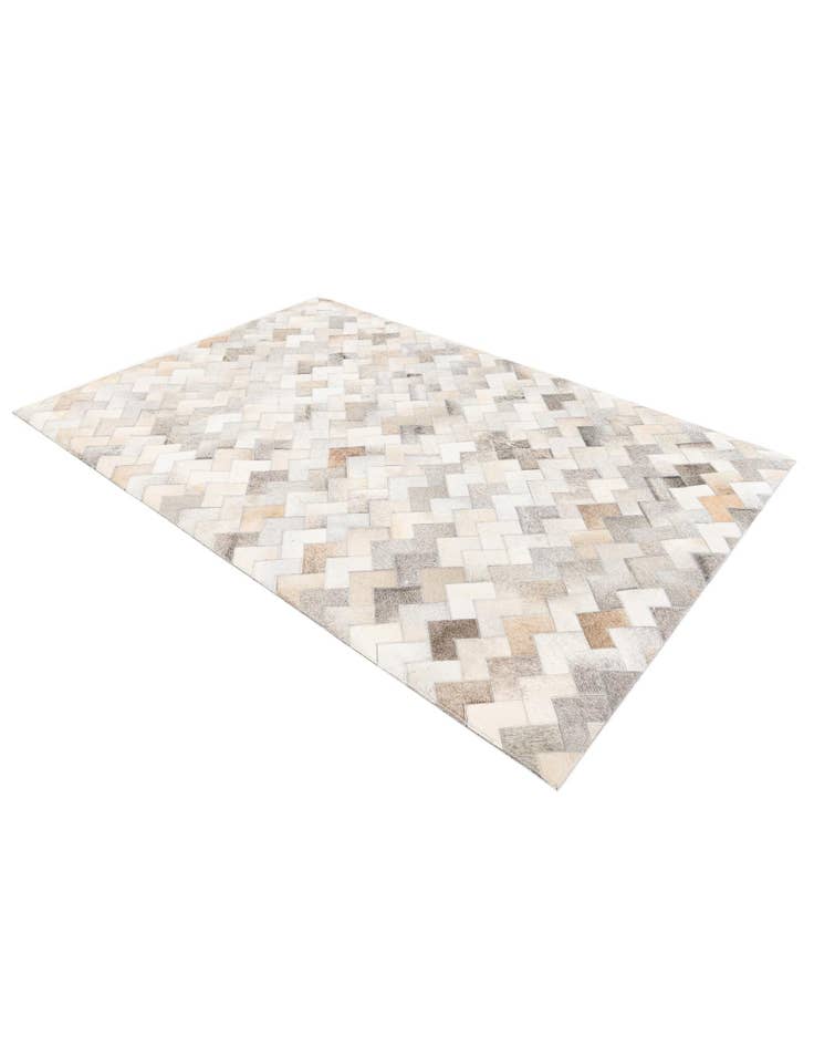 Detail image of 4' 1 x 6' Cowhide Stocks Rug