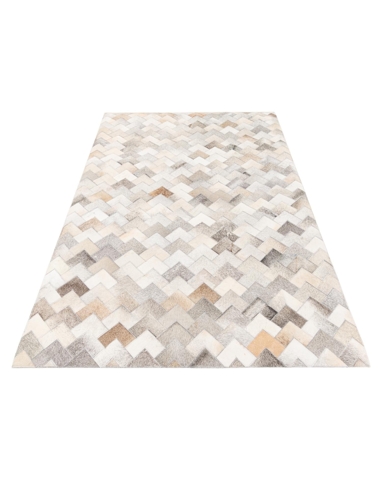 4' 1 x 6' Cowhide Stocks Rug