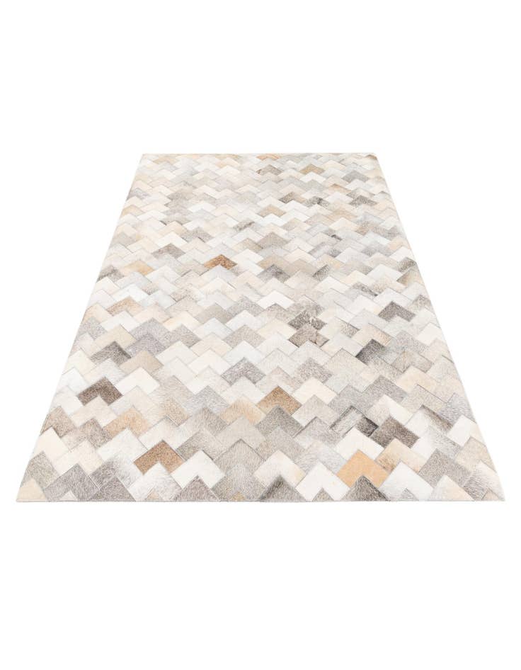Detail image of 4' 1 x 6' Cowhide Stocks Rug