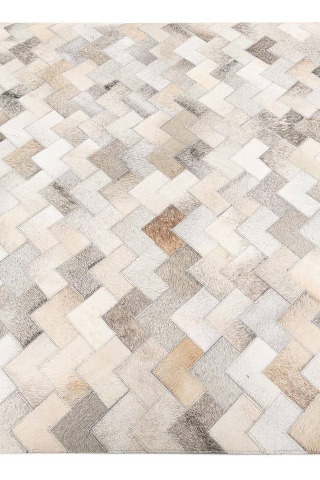 Detail image of 4' 1 x 6' Cowhide Stocks Rug
