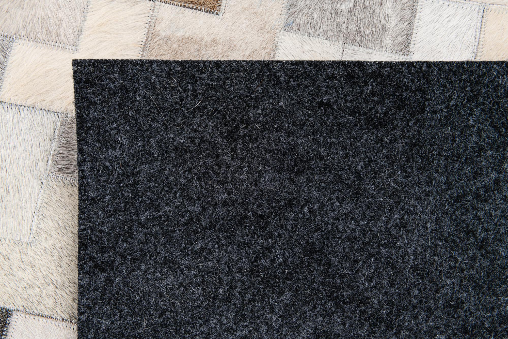 4' 1 x 6' Cowhide Stocks Rug