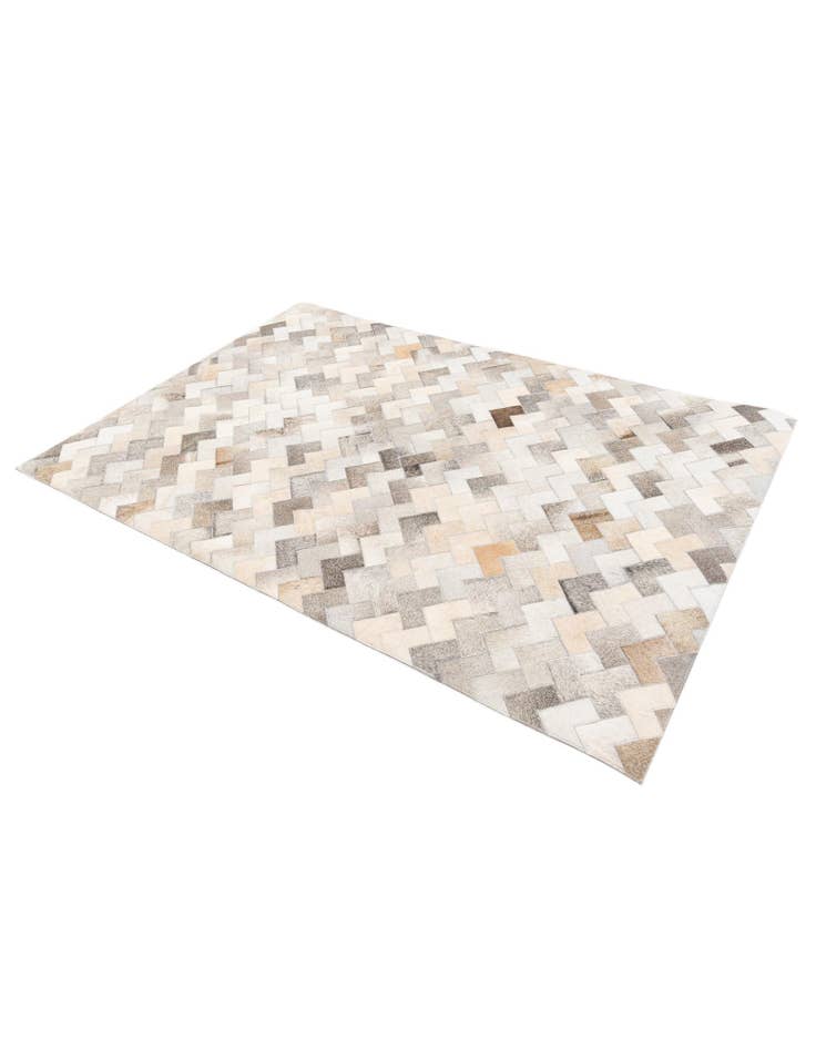 Detail image of 4' 1 x 6' Cowhide Stocks Rug