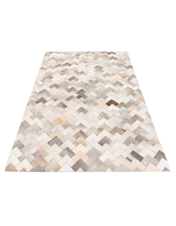 Detail image of 4' 1 x 6' Cowhide Stocks Rug
