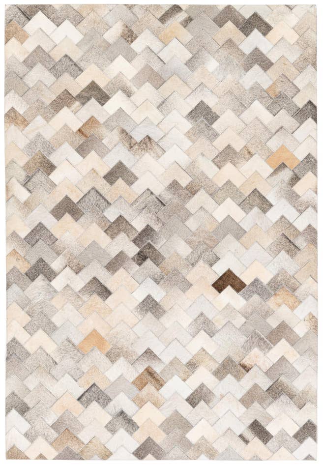 Detail image of 4' 1 x 6' Cowhide Stocks Rug