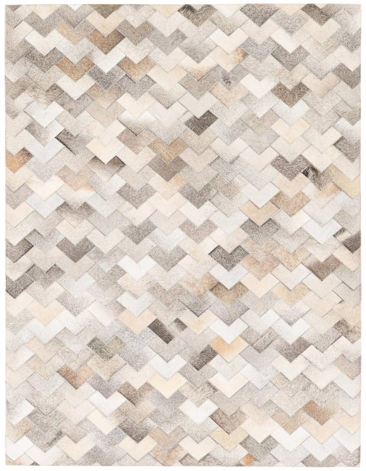 Detail image of 4' 1 x 5' 11 Cowhide Stocks Rug