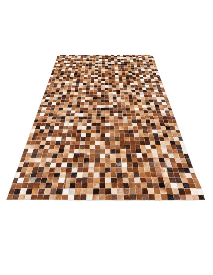 Detail image of 4' x 5' 11 Cowhide Stocks Rug