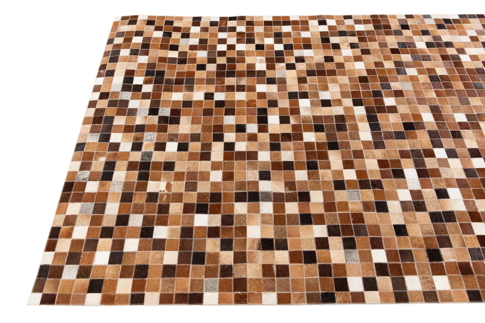 4' x 5' 11 Cowhide Stocks Rug