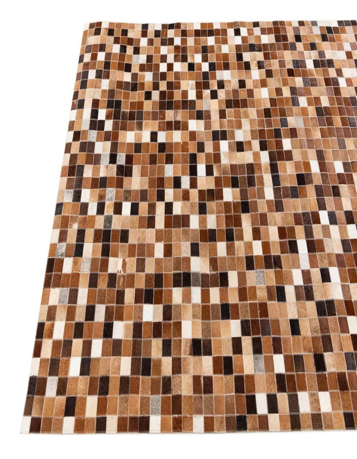 Detail image of 4' x 5' 11 Cowhide Stocks Rug