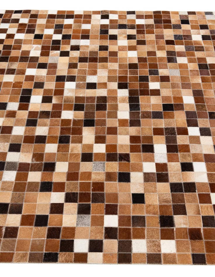 Detail image of 4' x 5' 11 Cowhide Stocks Rug