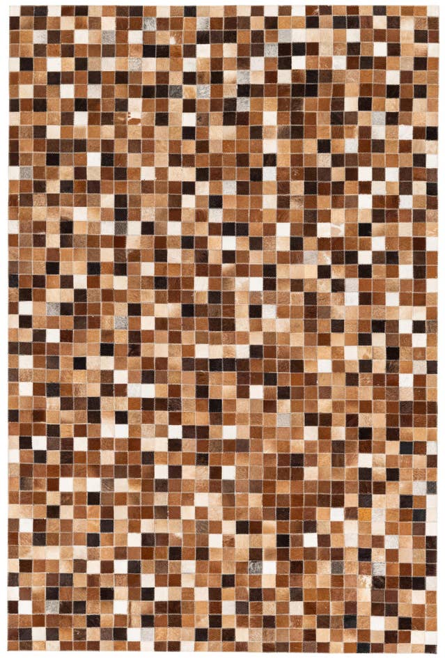 Detail image of 4' x 5' 11 Cowhide Stocks Rug