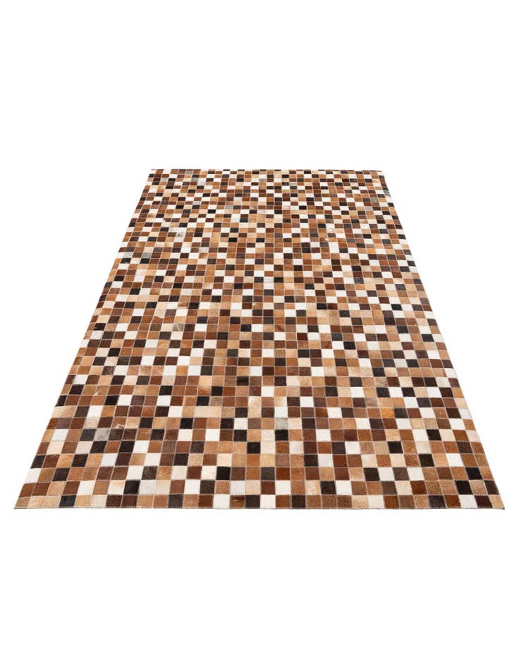 Detail image of 4' x 5' 11 Cowhide Stocks Rug