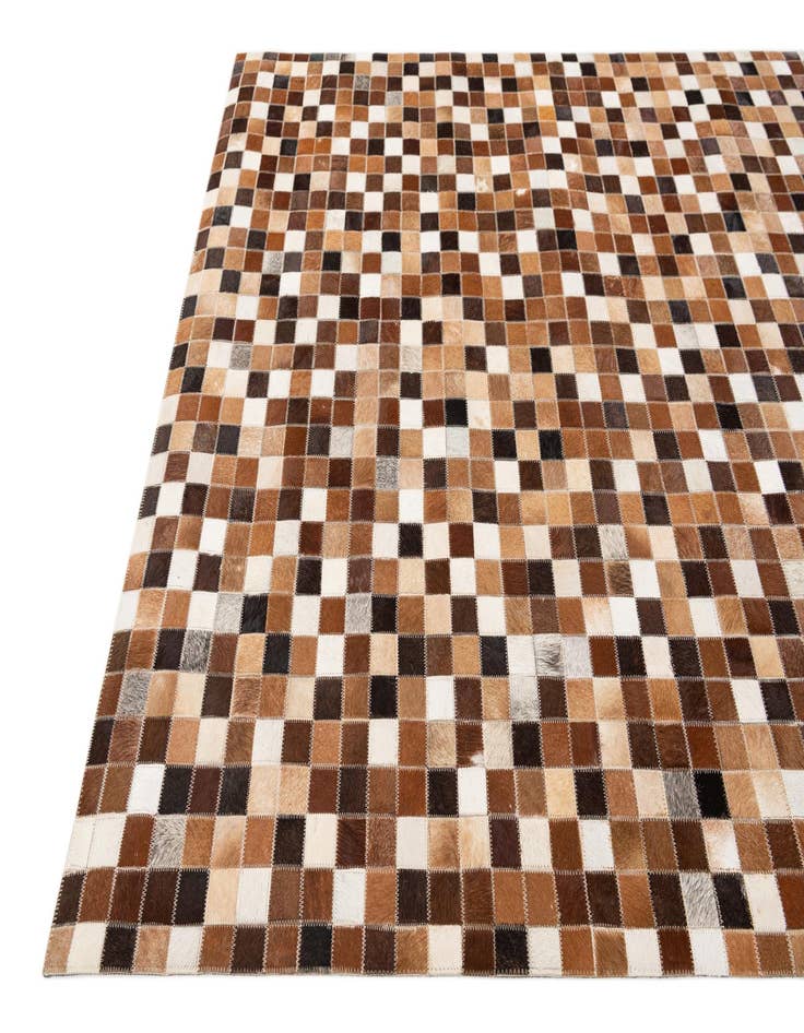 Detail image of 4' x 5' 11 Cowhide Stocks Rug