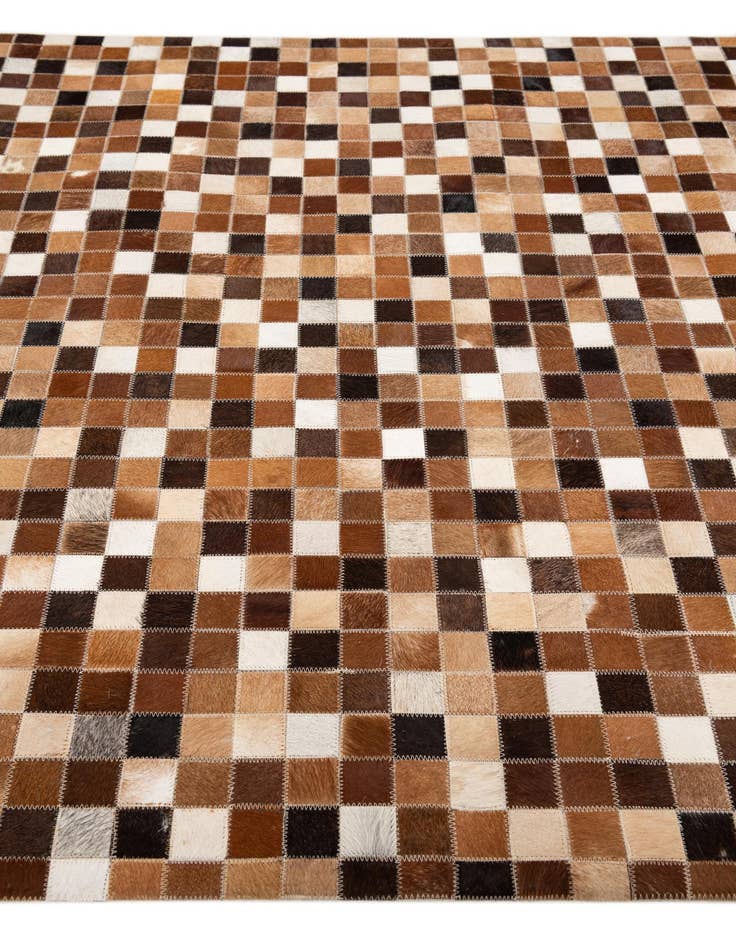 Detail image of 4' x 5' 11 Cowhide Stocks Rug