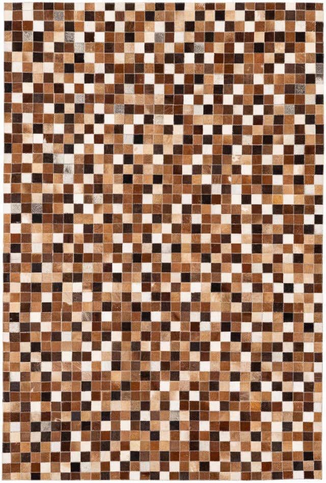 Detail image of 4' x 5' 11 Cowhide Stocks Rug