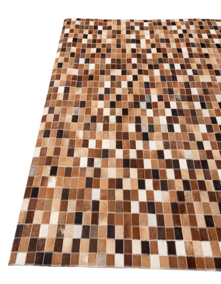 Detail image of 4' x 5' 11 Cowhide Stocks Rug