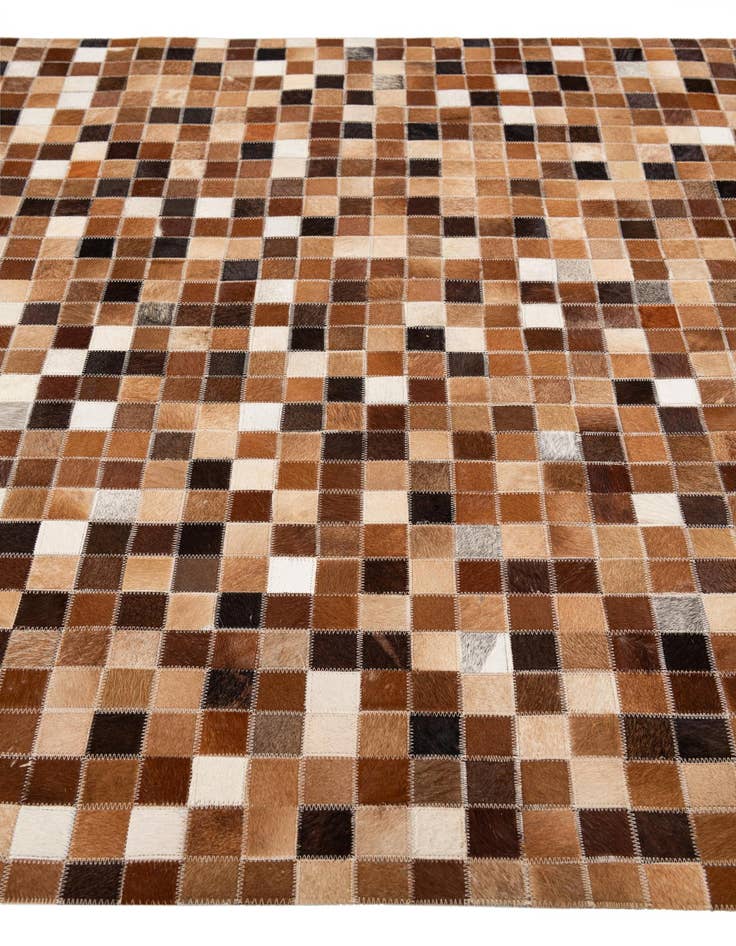 Detail image of 4' x 5' 11 Cowhide Stocks Rug