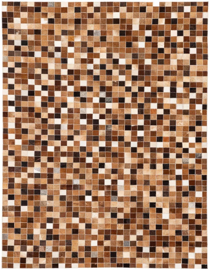 Detail image of 4' x 5' 11 Cowhide Stocks Rug
