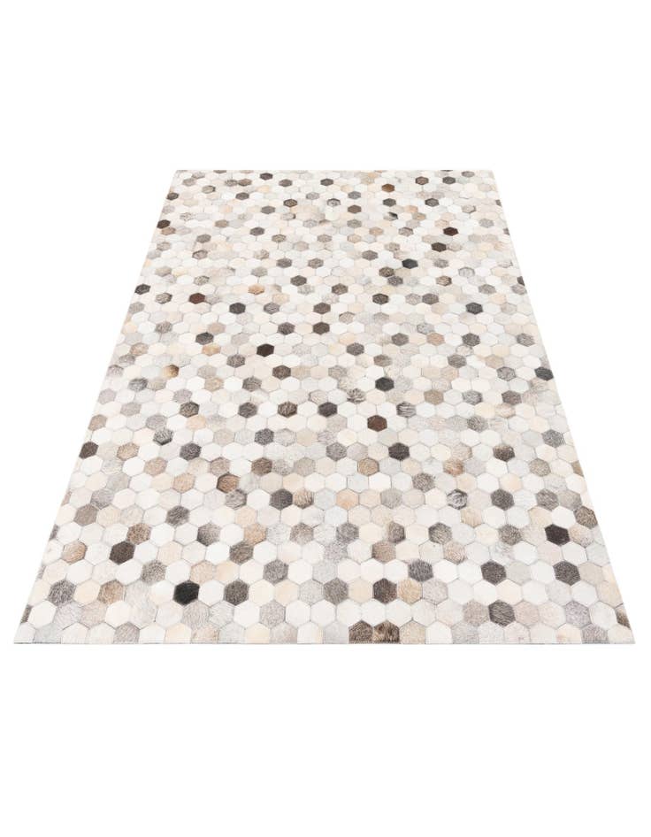 Detail image of 4' x 5' 11 Cowhide Stocks Rug