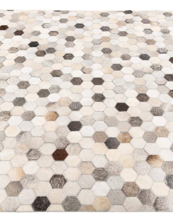 Detail image of 4' x 5' 11 Cowhide Stocks Rug