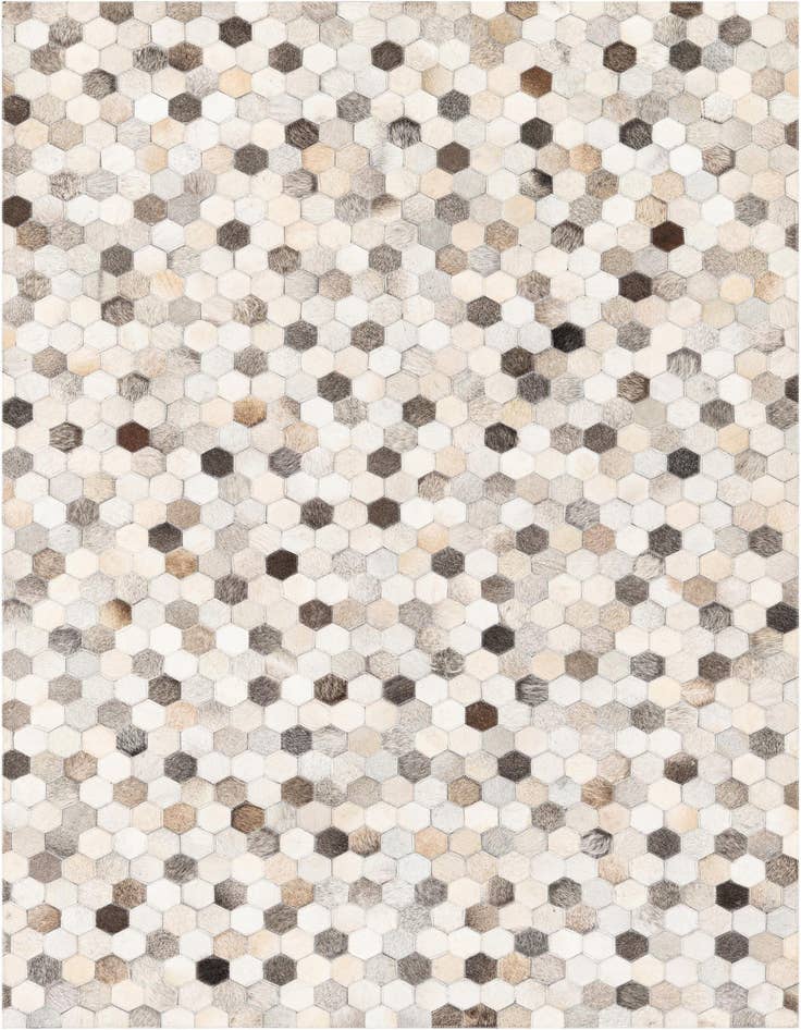 Detail image of 4' x 5' 11 Cowhide Stocks Rug