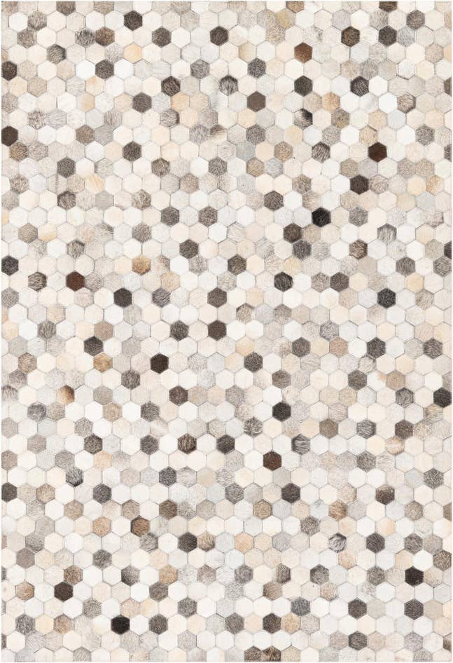 Detail image of 4' x 5' 11 Cowhide Stocks Rug