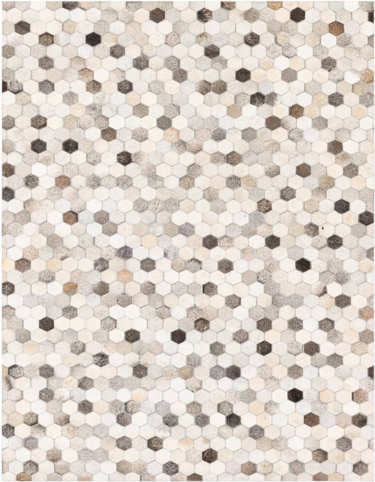 Detail image of 4' x 5' 10 Cowhide Stocks Rug