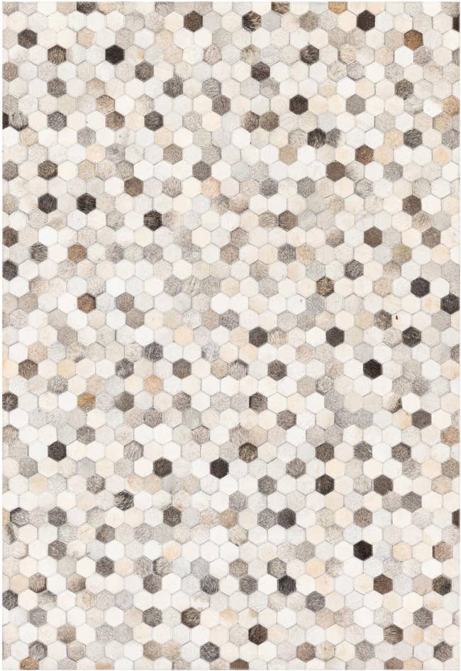 Detail image of 4' x 5' 10 Cowhide Stocks Rug