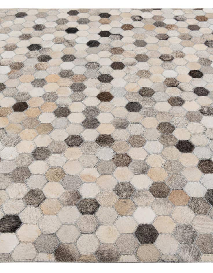 Detail image of 4' x 5' 10 Cowhide Stocks Rug