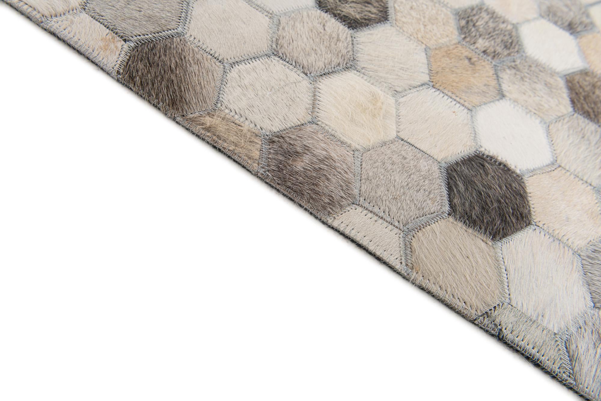 4' x 5' 10 Cowhide Stocks Rug