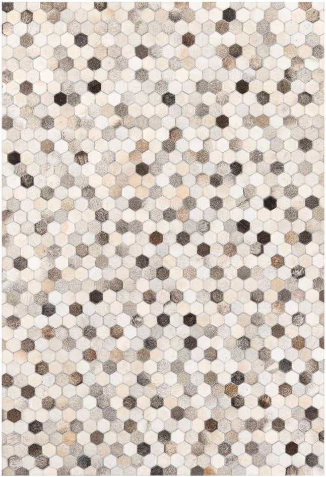 Detail image of 4' x 5' 10 Cowhide Stocks Rug