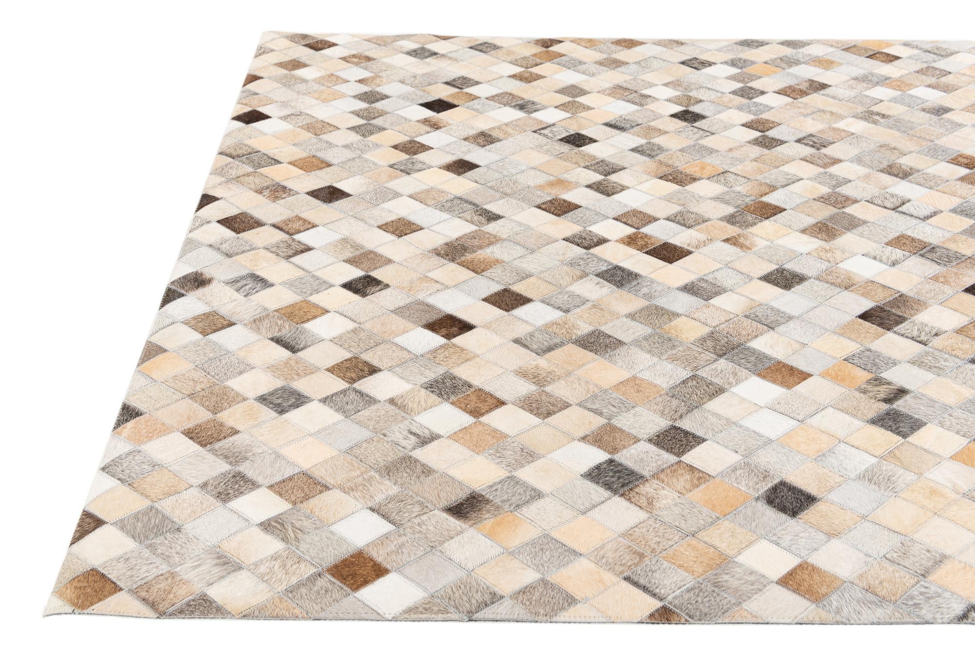 3' 11 x 5' 11 Cowhide Stocks Rug