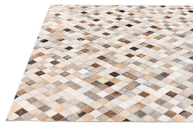 Detail image of 4' 1 x 6' Cowhide Stocks Rug