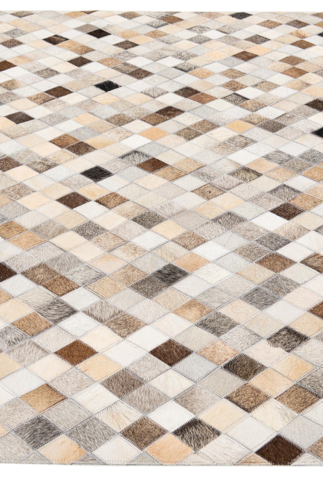 4' 1 x 6' Cowhide Stocks Rug