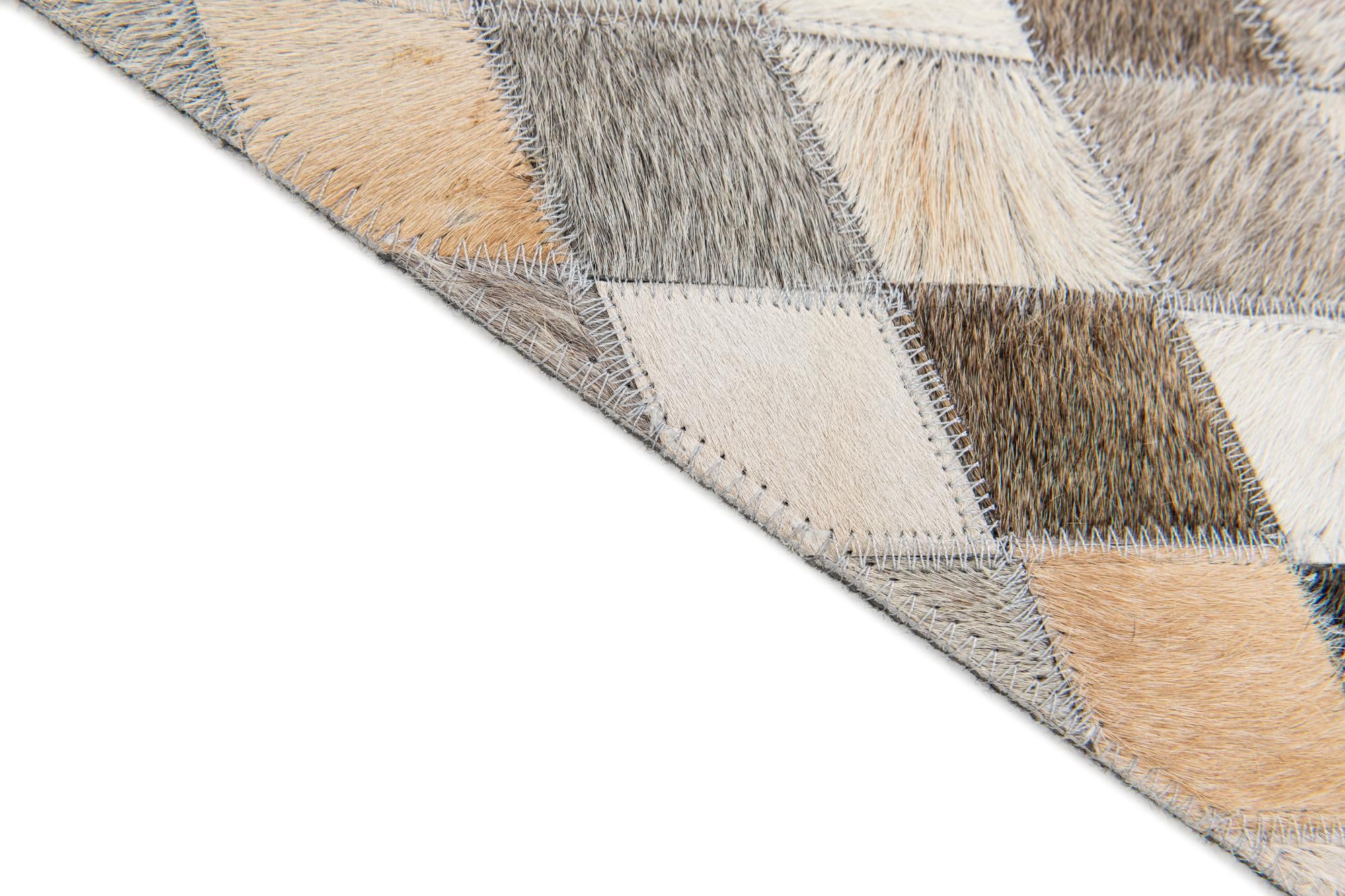 4' 1 x 6' Cowhide Stocks Rug