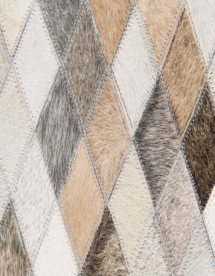 Detail image of 4' 1 x 6' Cowhide Stocks Rug