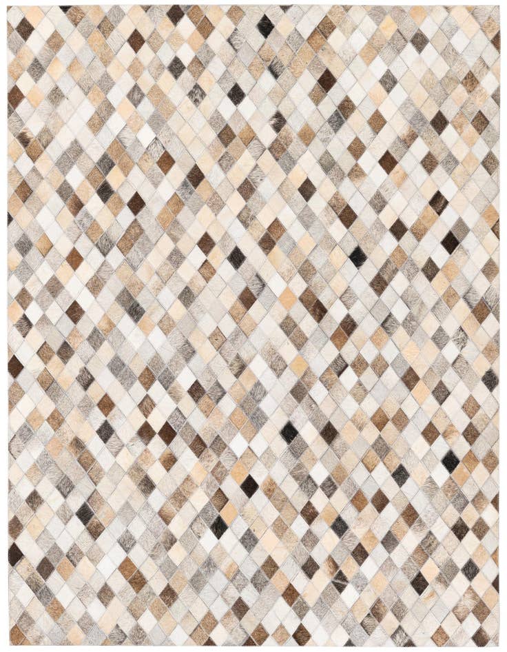 Detail image of 4' 1 x 6' Cowhide Stocks Rug